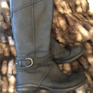 Merrell Women's Black Waterproof Leather Riding Winter Boots